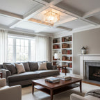 Ice-Effect Glass Ceiling Light, Dimmable, 30cm Diameter