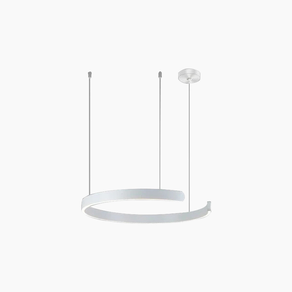 Dimmable LED Ring Chandelier with Remote, Black, Gold or White