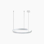 Dimmable LED Ring Chandelier with Remote, Black, Gold or White