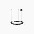 Dimmable LED Ring Chandelier with Remote, Black, Gold or White