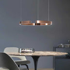 Dimmable LED Ring Chandelier with Remote, Black, Gold or White
