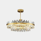 Gold Crystal LED Chandelier, Round or Oval, 60-100cm