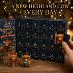 Highland Cow Advent Calendar with 24 Collectable Figures
