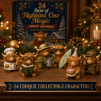 Highland Cow Advent Calendar with 24 Collectable Figures