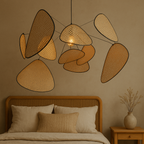 Woven Rattan Pendant Light, LED 3000K, 80 to 120 cm