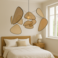 Woven Rattan Pendant Light, LED 3000K, 80 to 120 cm