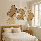 Woven Rattan Pendant Light, LED 3000K, 80 to 120 cm