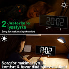 Digital LED Alarm Clock with Curved Display and Night Mode