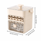 Ice Cube Tray with Lid and Built-In Storage Bin