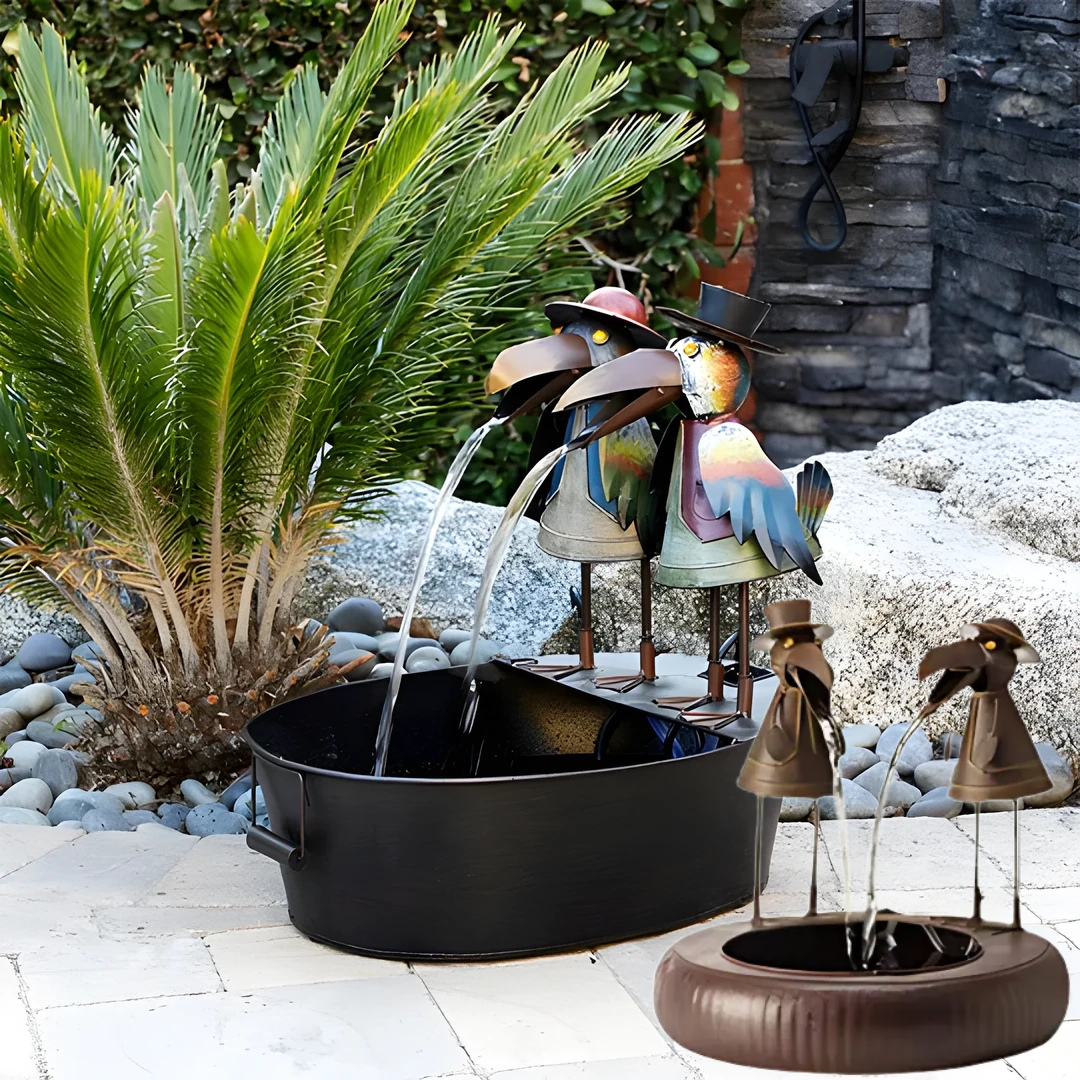 Polyresin Animal Water Fountain with Pump for Garden and Patio