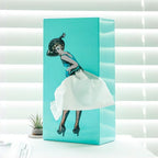 Sculptural Tissue Box with Flying Skirt Figure, 25 x 13 cm