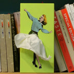 Sculptural Tissue Box with Flying Skirt Figure, 25 x 13 cm