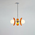 Modern Sputnik Chandelier with Coloured Acrylic and Glass Globes