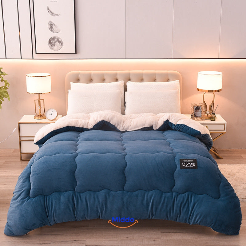 Weighted Blanket with Wool Filling and Velvet Cover