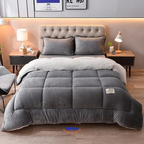Weighted Blanket with Wool Filling and Velvet Cover