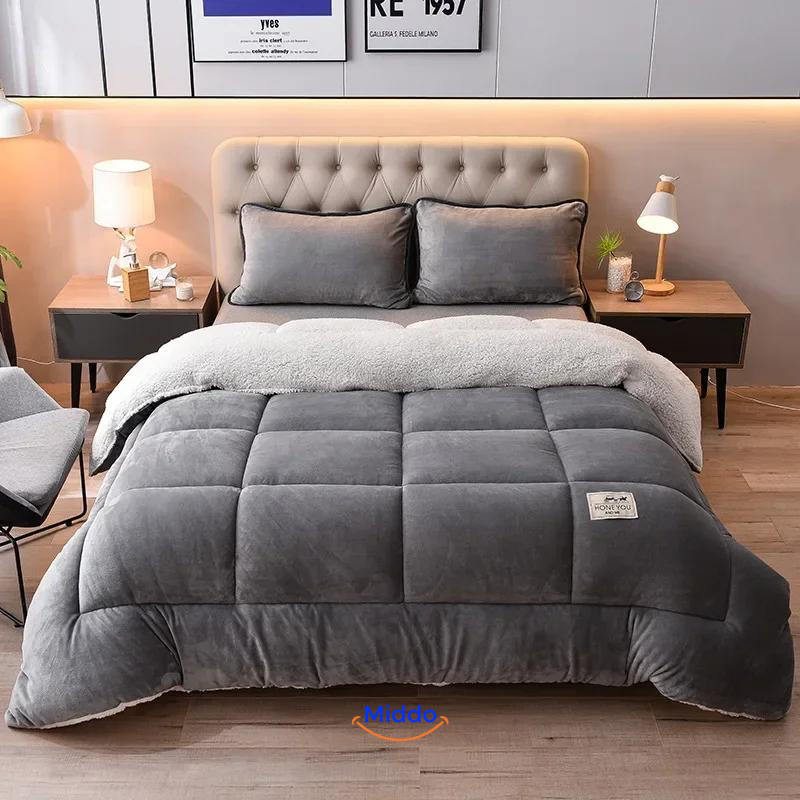 Weighted Blanket with Wool Filling and Velvet Cover