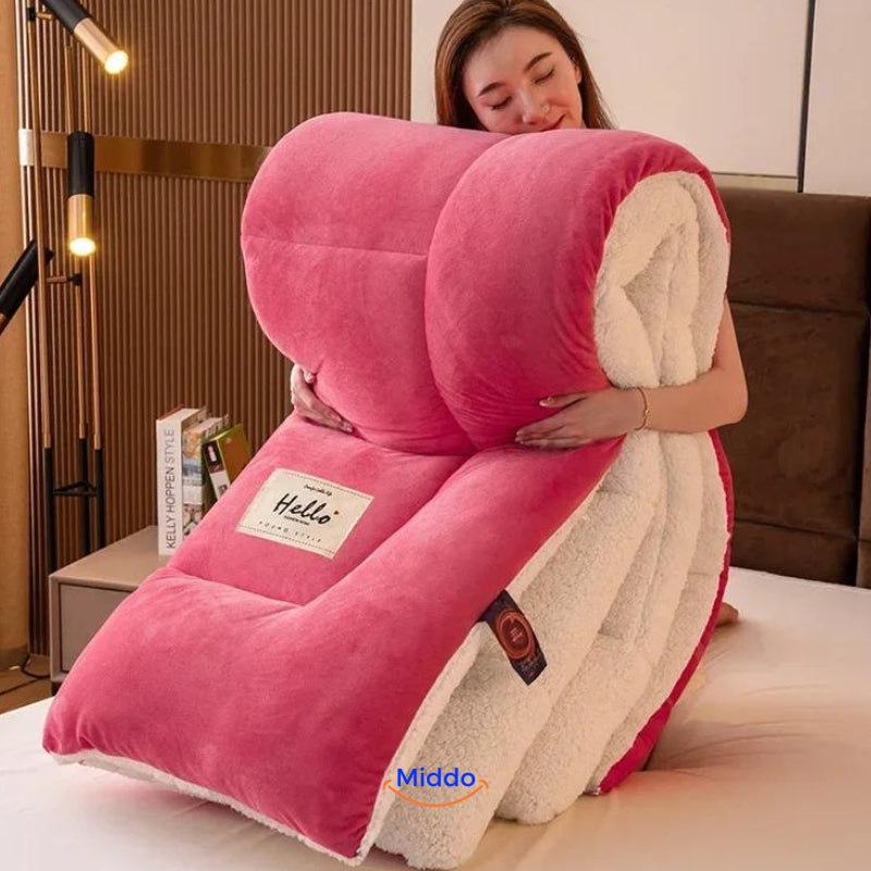 Weighted Blanket with Wool Filling and Velvet Cover