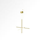 Linear Grid LED Chandelier in Aluminium, Gold or Black