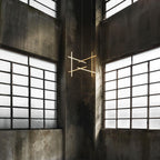 Linear Grid LED Chandelier in Aluminium, Gold or Black