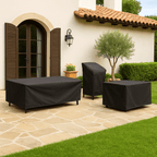 Waterproof Polyester Garden Furniture Cover, UV-Resistant