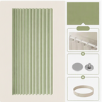 Magnetic Folding Shower Screen, Waterproof PVC Divider