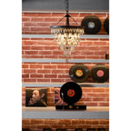 Crystal Chandelier with Antique Bronze Finish and Chain