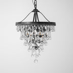 Crystal Chandelier with Antique Bronze Finish and Chain