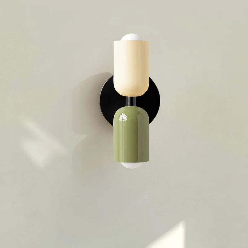 Two-Tone Vertical Wall Light, Up and Down Glow, Bulbs Included