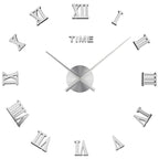 Geometric Roman Numeral Wall Clock, Mirror-Effect Acrylic