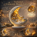 Light Up Acrylic Moon Village Ornament for Shelf or Windowsill