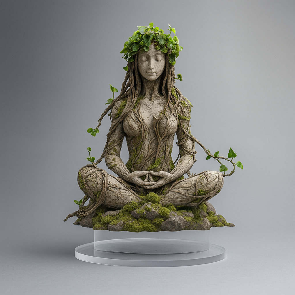 Clear Acrylic Goddess Sculpture, 16.3 x 20 cm