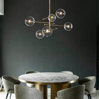 Glass Globe Chandelier with 6 or 8 Lights, G4 LEDs Included