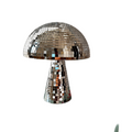Retro Mirror Tile Mushroom Ornament, Disco Ball Style