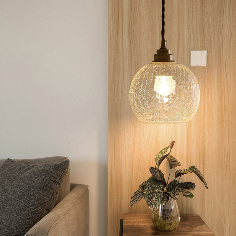Clear Cut Glass Pendant Light, Scandinavian Retro Style, E27