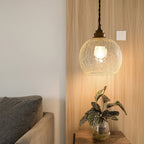 Clear Cut Glass Pendant Light, Scandinavian Retro Style, E27