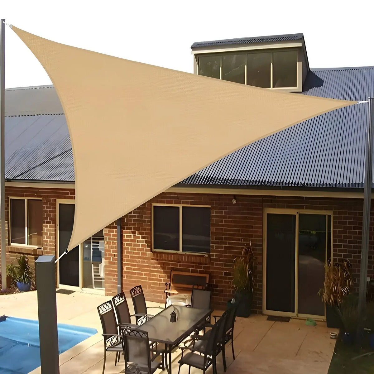 Triangle Shade Sail, Water-Repellent with 95% UV Protection