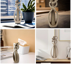 Abstract Sandstone Embrace Sculpture for Shelf or Sideboard
