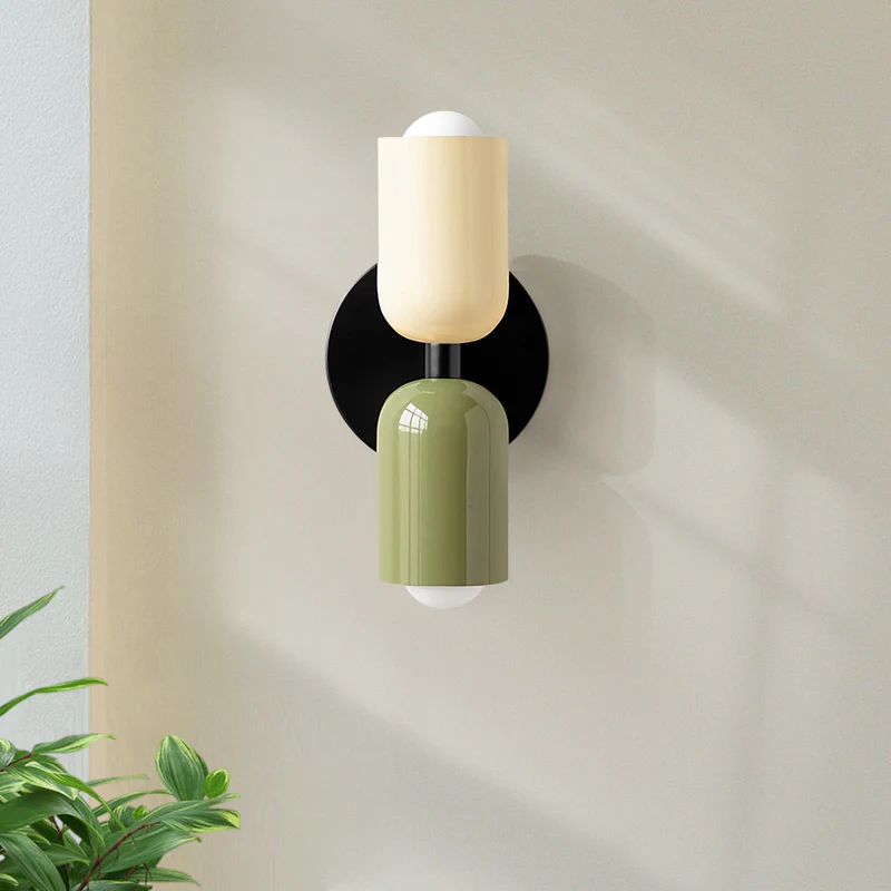 Two-Tone Vertical Wall Light, Up and Down Glow, Bulbs Included