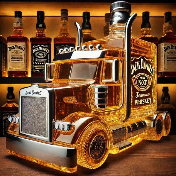 Truck-Shaped Glass Decanter 380 ml for Whisky and Spirits
