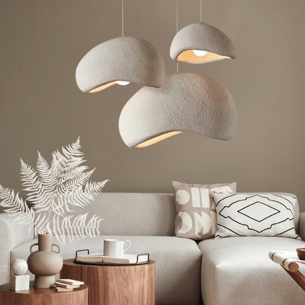 Dimmable Minimalist Pendant Light, 30-50cm, White or Grey