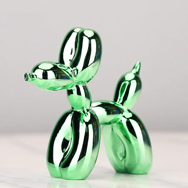 Balloon Dog Sculpture in Resin with Metallic Finish, 3 Sizes