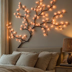 LED Cherry Blossom Branch 160cm with 72 Pink and Warm Lights