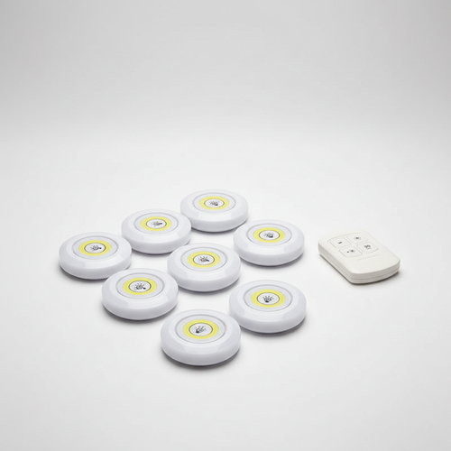 Battery LED Under-Cabinet Spotlights, Set of 3, Dimmable