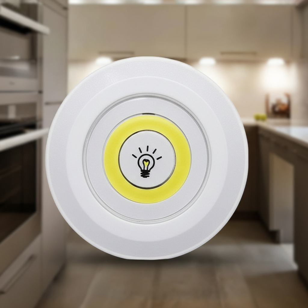 Battery LED Under-Cabinet Spotlights, Set of 3, Dimmable