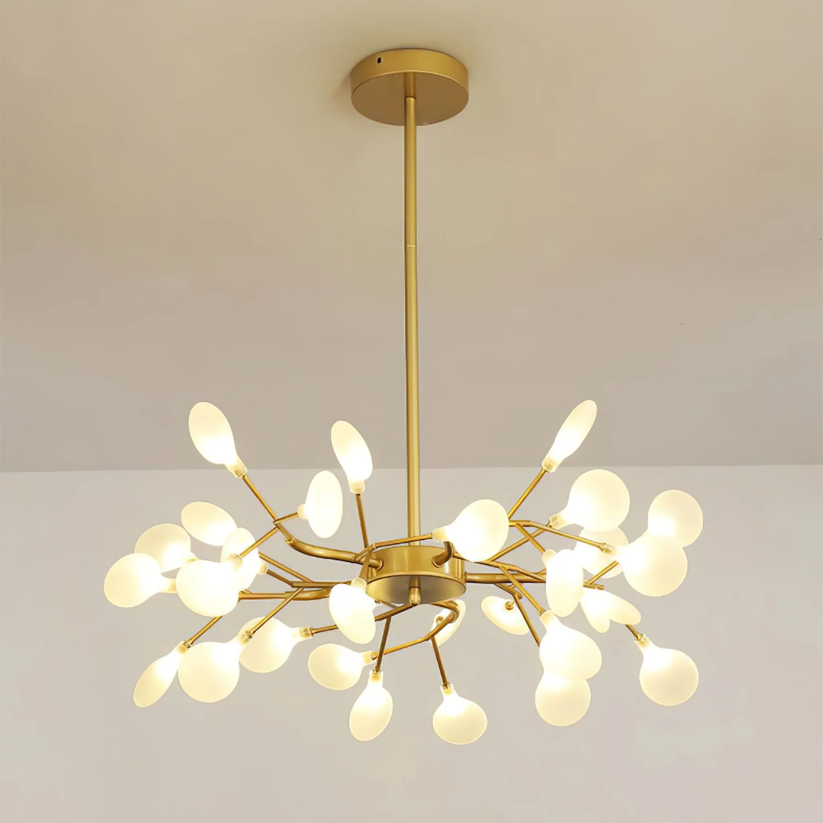 Branch LED Chandelier with Acrylic Globes, 3000K Warm White
