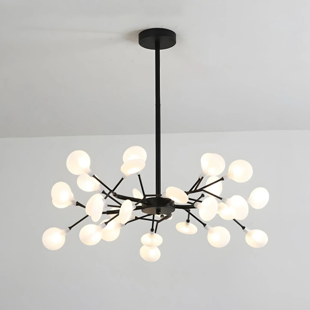 Branch LED Chandelier with Acrylic Globes, 3000K Warm White