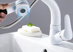 Pull-Out Basin Tap with Flexible Spray Head, Brass Body