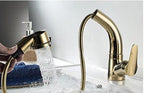 Pull-Out Basin Tap with Flexible Spray Head, Brass Body