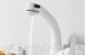 Pull-Out Basin Tap with Flexible Spray Head, Brass Body