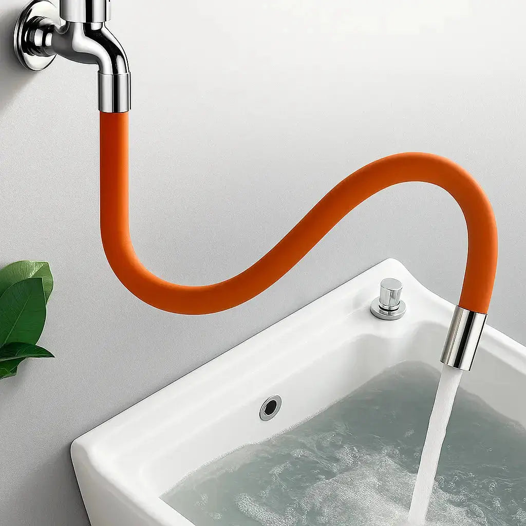 Flexible 360 Degree Tap Extender with Double Swivel Joint